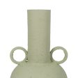 Vase Light Green Iron 26 x 26 x 53 cm For Sale