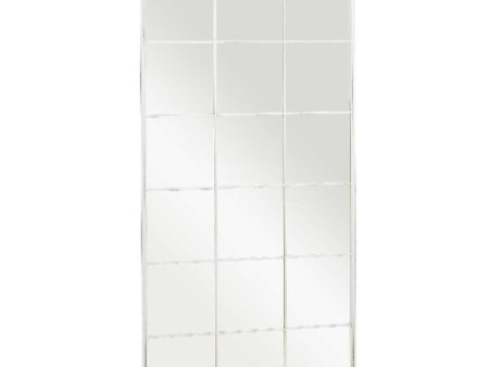 Wall mirror JY21098W White Window 90 x 180 x 2 cm Rectangular Supply