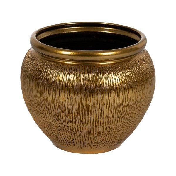 Vase Golden Ceramic 39 x 39 x 40 cm For Cheap