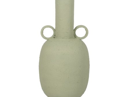 Vase Light Green Iron 26 x 26 x 53 cm For Sale