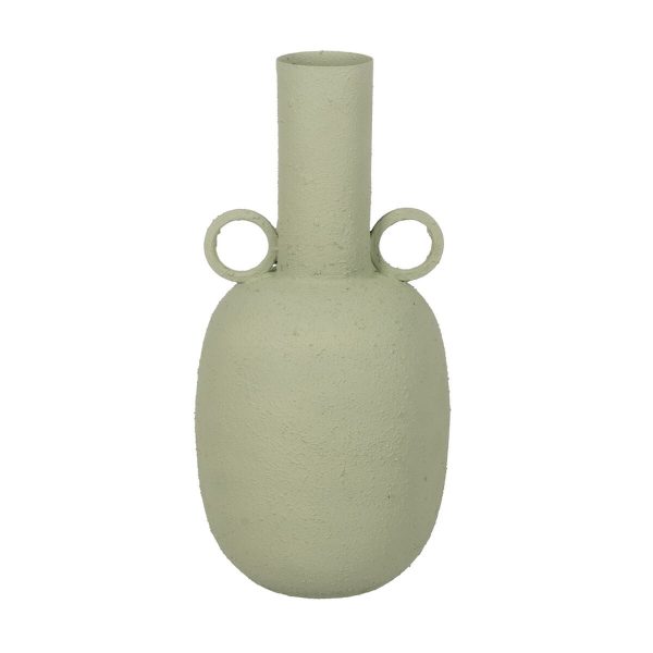 Vase Light Green Iron 26 x 26 x 53 cm For Sale