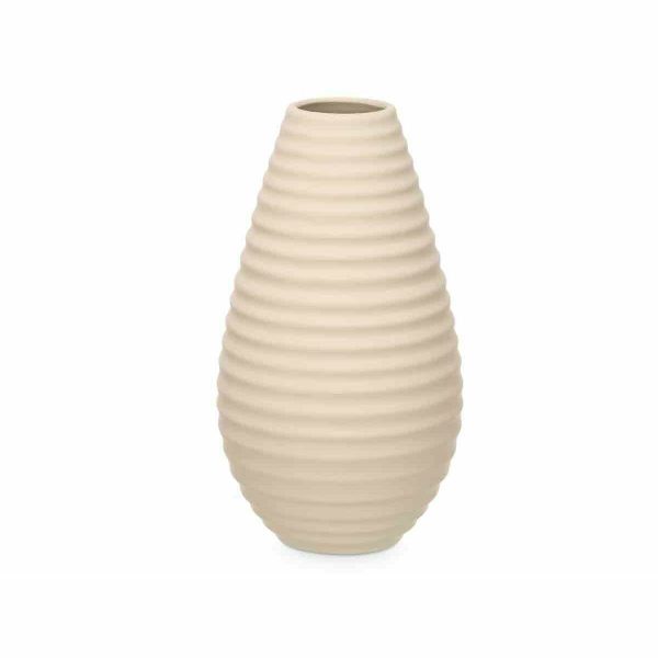 Vase Black Stripes Plastic 4 Units (4 Units) Hot on Sale