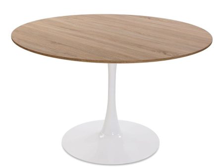 Dining Table Versa Lia Metal MDF Wood 120 x 73 x 120 cm For Sale