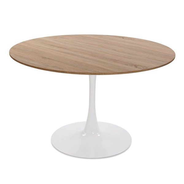 Dining Table Versa Lia Metal MDF Wood 120 x 73 x 120 cm For Sale