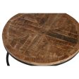 Set of 2 tables Home ESPRIT Brown Black Natural Metal Mango wood 90 x 90 x 40 cm on Sale