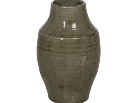 Vase Green Ceramic 26,5 x 26,5 x 41 cm Cheap