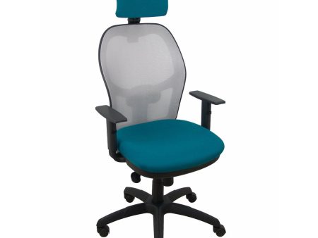 Office Chair with Headrest Jorquera P&C 10CRNCR Grey Green Blue Fashion