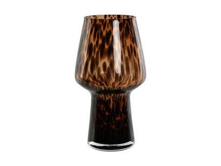 Vase Home ESPRIT Brown Black Crystal Modern 16,5 x 16,5 x 29 cm Discount