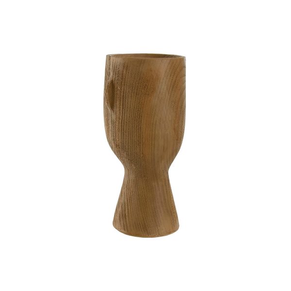 Vase Home ESPRIT Brown Resin Face 15 x 15 x 31 cm For Sale