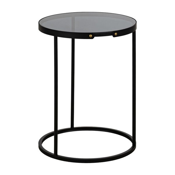 Set of 2 tables Black 46 x 46 x 60 cm (2 Units) Supply