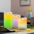 Multicolour Flame-Effect LED Candles with Remote Control Lendles InnovaGoods 3 Units White (Refurbished B) Online Hot Sale