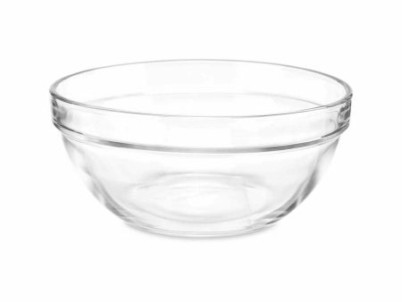 Bowl Transparent Glass 650 ml Stackable (24 Units) Hot on Sale