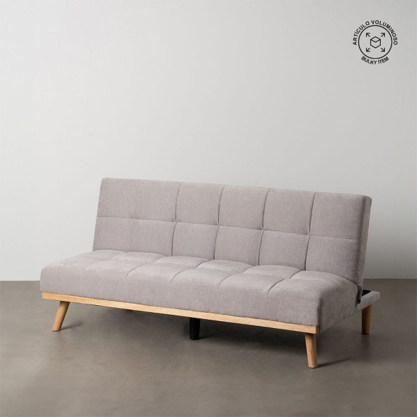 Sofabed Grey Natural 178 x 94 x 86 cm Cheap