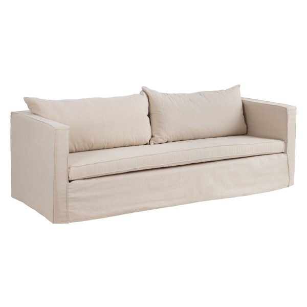 Sofa Beige 240 x 100 x 92 cm Hot on Sale