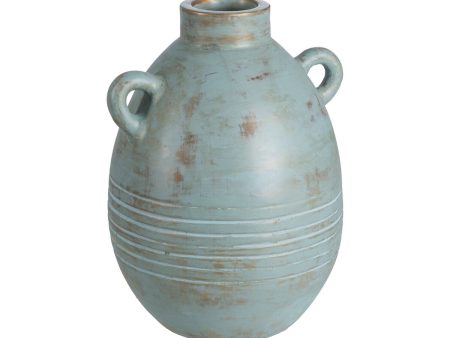 Vase Turquoise Terracotta 29 x 31 x 40 cm on Sale