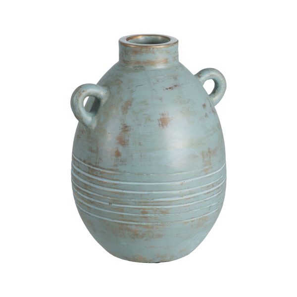 Vase Turquoise Terracotta 29 x 31 x 40 cm on Sale