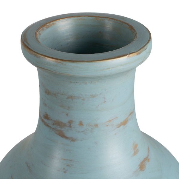 Vase Turquoise Terracotta 28 x 30 x 67 cm Online Sale