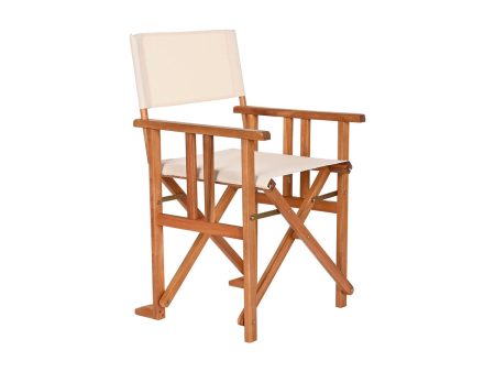 Garden chair Home ESPRIT White Brown Acacia 52 x 53 x 87 cm Online now