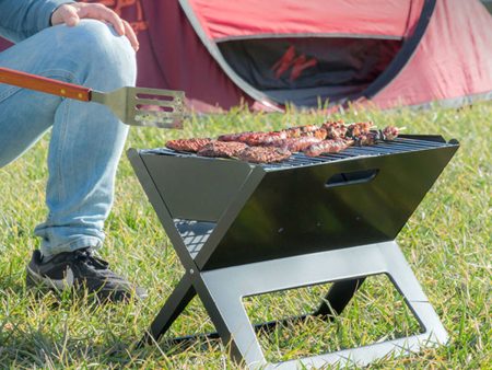 Folding Portable Barbecue for use with Charcoal InnovaGoods 8435527817916 Steel Multicolour (Refurbished B) For Discount