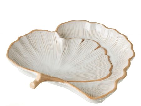 Bowl GINKGO White Natural Porcelain 25,2 x 26 x 5,5 cm Online Sale