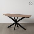 Dining Table Black Natural Iron 178 x 80 x 77 cm For Discount