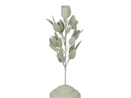 Candleholder Light Green Iron 8 x 8 x 26 cm For Sale