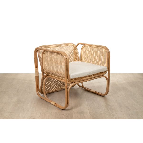 Armchair Romimex Natural 65 x 80 x 60 cm For Cheap