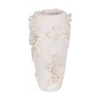 Vase White Polyresin 25 x 25 x 47,5 cm Online Hot Sale