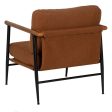 Armchair Brown Black Rubber wood Fabric 70 x 76 x 81 cm Supply