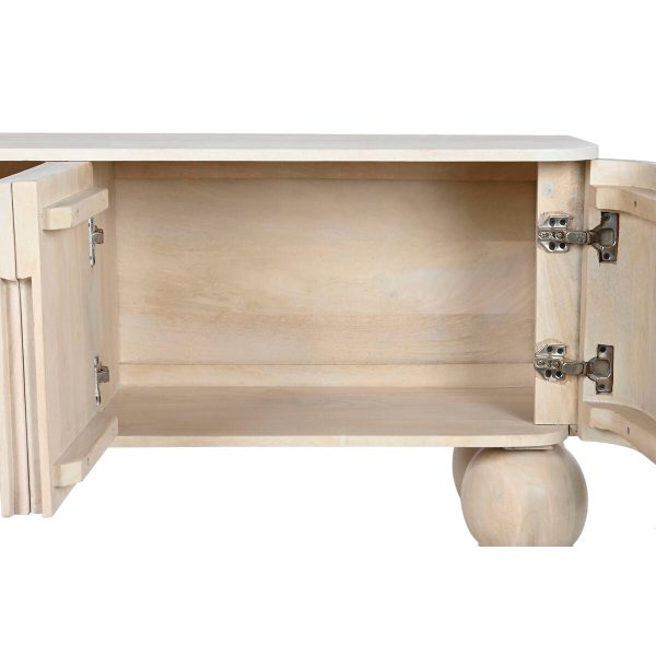 TV furniture Home ESPRIT White Mango wood 140 x 40 x 58 cm For Discount