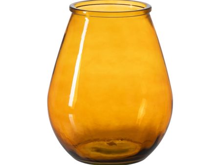 Candleholder Orange recycled glass 29 x 29 x 35,5 cm Online Sale