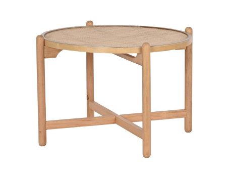 Centre Table DKD Home Decor Natural Paolownia wood 66 x 66 x 45 cm For Discount