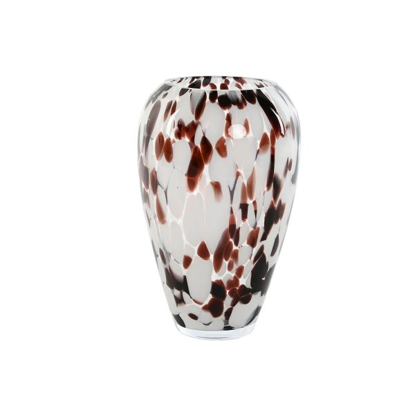 Vase Home ESPRIT White Brown Crystal Modern 15,5 X 15,5 X 24,5 cm Online now