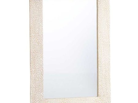 Wall mirror 36 White Brown Sheets 90 x 60 x 2 cm Rectangular Online