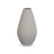 Vase Stripes Grey Ceramic 26 x 49 x 26 cm Discount