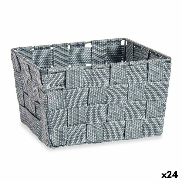 Basket Braiding Grey Cloth (15 x 10,5 x 20 cm) (24 Units) Online Sale