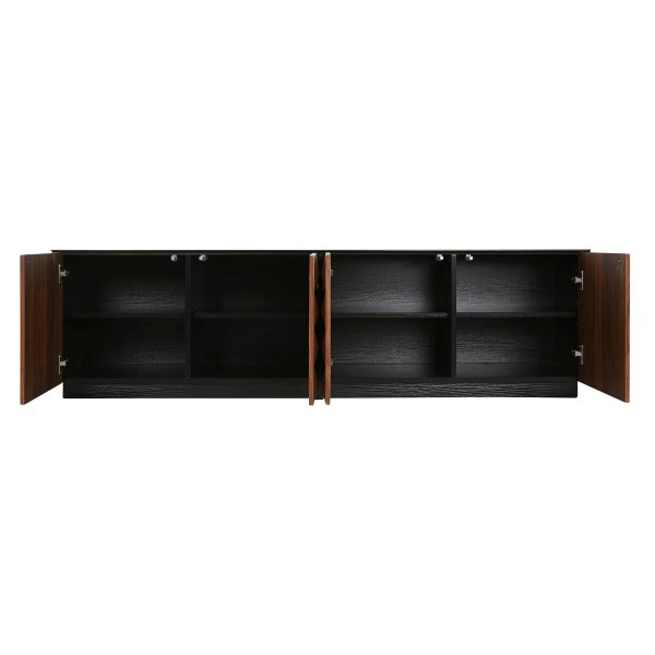 TV furniture Home ESPRIT Brown Black 161,2 X 40 X 45,5 cm Hot on Sale