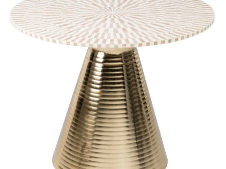 Side table White Golden 91,4 x 91,4 x 74 cm Supply