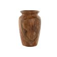 Vase Home ESPRIT Natural Dark brown Teak 25 x 25 x 40 cm For Cheap