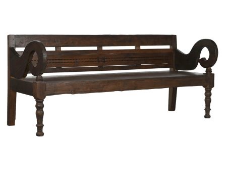 Bench Home ESPRIT Dark brown Teak 196 x 68 x 82 cm Supply