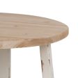 Centre Table White Natural 60 x 60 x 45 cm Online now