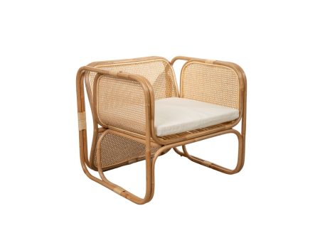 Armchair Romimex Natural 65 x 80 x 60 cm For Cheap