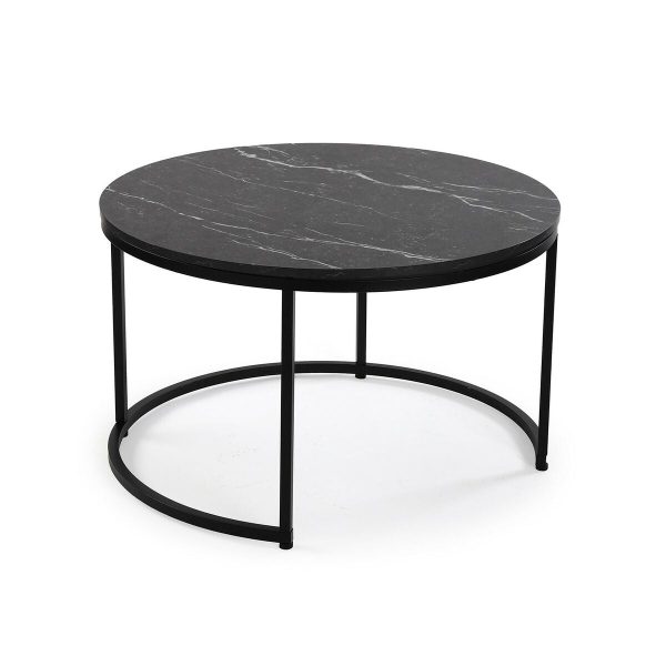 Set of 2 tables Versa Aurea 48 x 48 x 42 cm 80 x 80 x 48 cm on Sale