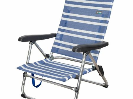 Folding Chair Aktive Mykonos Striped 47 x 85 x 50 cm (4 Units) For Cheap