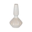 Vase White Beige Ceramic 21,8 x 21,8 x 40 cm Discount