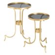 Set of 2 tables Golden Smoked 38,5 x 38,5 x 61 cm (2 Units) Online Sale