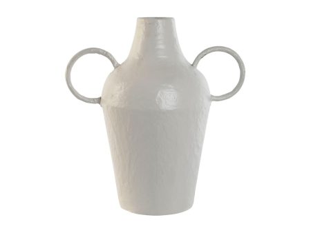 Vase Home ESPRIT White Metal 33,5 x 20 x 36 cm Online Sale