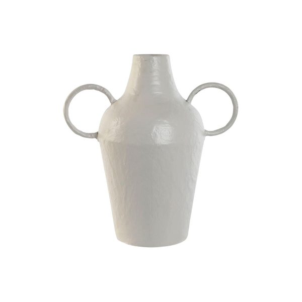 Vase Home ESPRIT White Metal 33,5 x 20 x 36 cm Online Sale