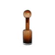 Vase Home ESPRIT Brown Crystal Modern 12,5 X 12,5 X 43,5 cm For Discount