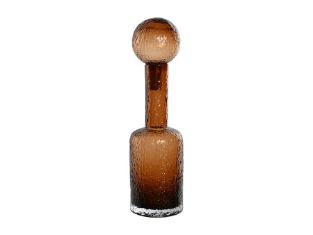 Vase Home ESPRIT Brown Crystal Modern 12,5 X 12,5 X 43,5 cm For Discount